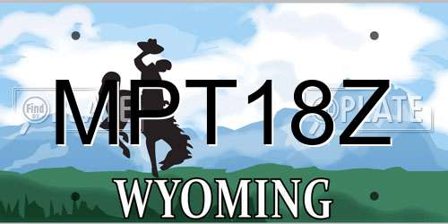 MPT18Z Wyoming License Plate