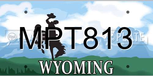 MPT813 Wyoming License Plate