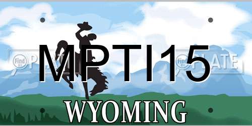 MPTI15 Wyoming License Plate