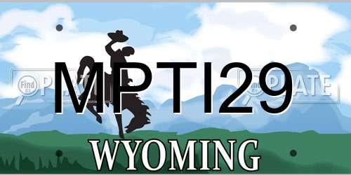 MPTI29 Wyoming License Plate