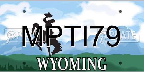 MPTI79 Wyoming License Plate