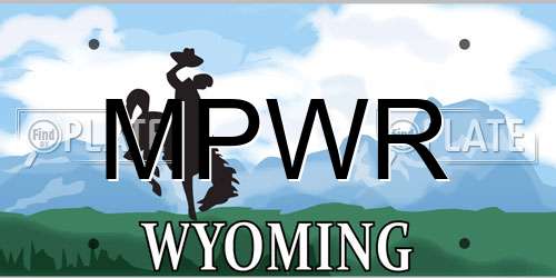 MPWR Wyoming License Plate