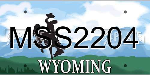 MSS2204 Wyoming License Plate