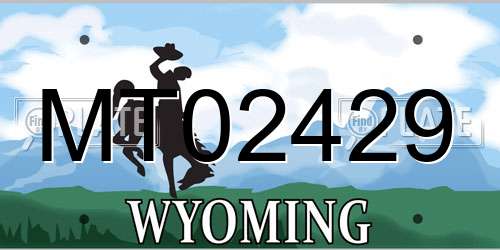 MT02429 Wyoming License Plate
