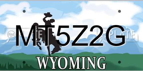 MT5Z2G Wyoming License Plate