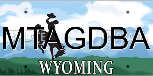 MTAGDBA Wyoming License Plate