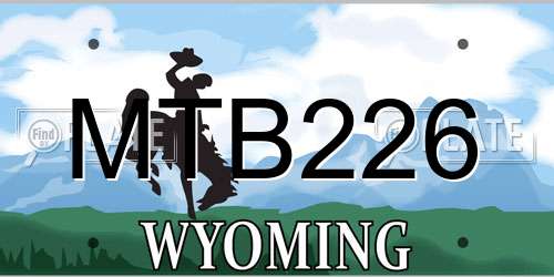 MTB226 Wyoming License Plate