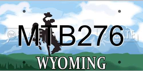MTB276 Wyoming License Plate