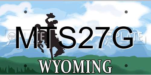 MTS27G Wyoming License Plate