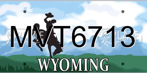 MVT6713 Wyoming License Plate