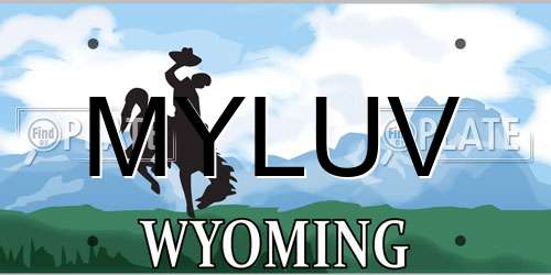 MYLUV Wyoming License Plate