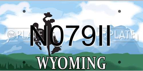 N079II Wyoming License Plate