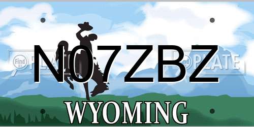N07ZBZ Wyoming License Plate