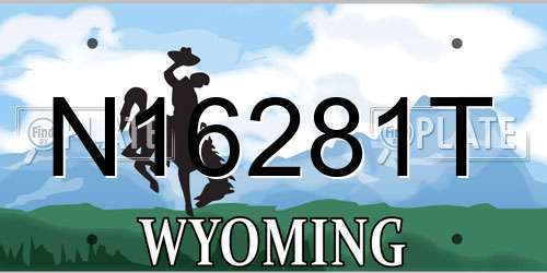 N16281T Wyoming License Plate