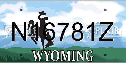 N16781Z Wyoming License Plate