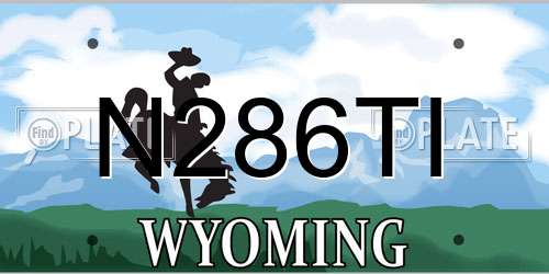 N286TI Wyoming License Plate