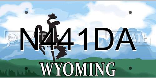 N441DA Wyoming License Plate