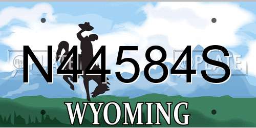 N44584S Wyoming License Plate