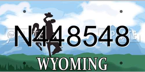 N448548 Wyoming License Plate