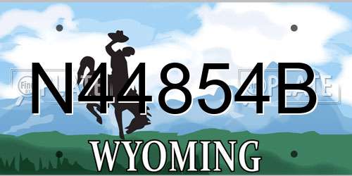 N44854B Wyoming License Plate