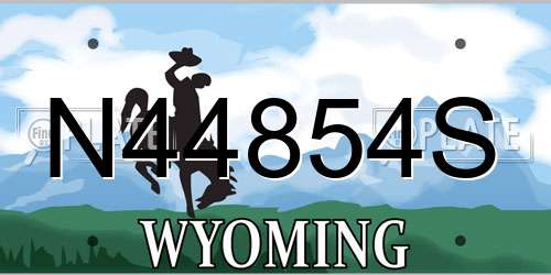 N44854S Wyoming License Plate