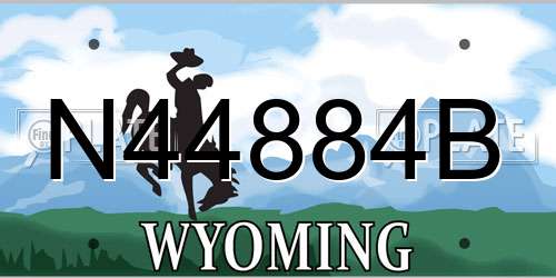 N44884B Wyoming License Plate