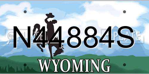N44884S Wyoming License Plate