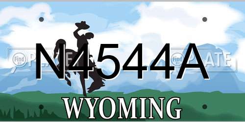 N4544A Wyoming License Plate