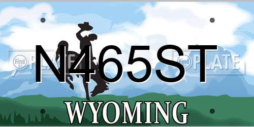 N465ST Wyoming License Plate