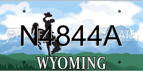 N4844A Wyoming License Plate