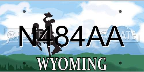 N484AA Wyoming License Plate