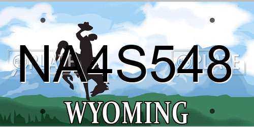 NA4S548 Wyoming License Plate