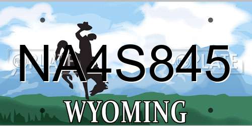 NA4S845 Wyoming License Plate