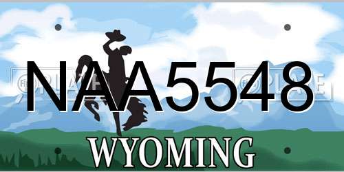 NAA5548 Wyoming License Plate