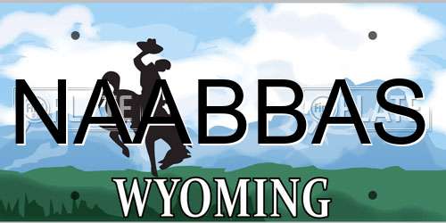 NAABBAS Wyoming License Plate