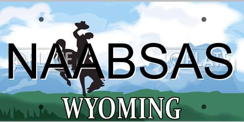 NAABSAS Wyoming License Plate
