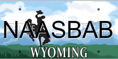 NAASBAB Wyoming License Plate