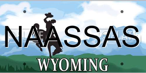 NAASSAS Wyoming License Plate