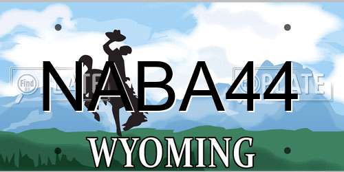 NABA44 Wyoming License Plate
