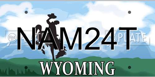 NAM24T Wyoming License Plate
