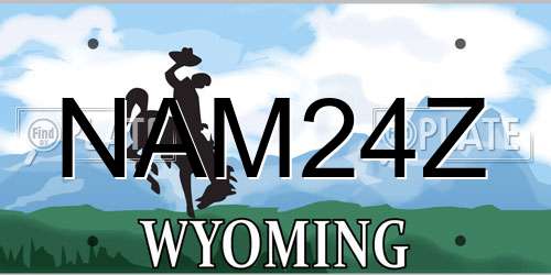 NAM24Z Wyoming License Plate