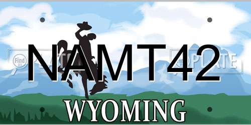 NAMT42 Wyoming License Plate