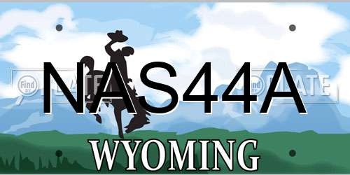 NAS44A Wyoming License Plate