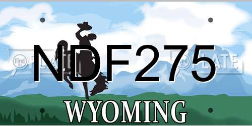 NDF275 Wyoming License Plate