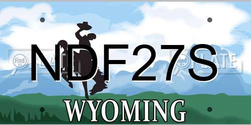 NDF27S Wyoming License Plate