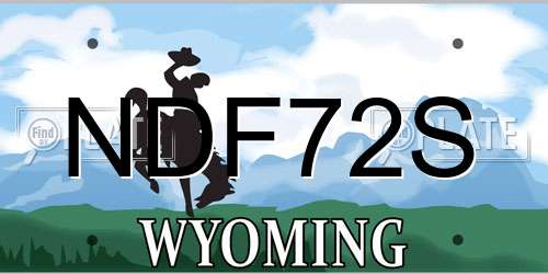 NDF72S Wyoming License Plate