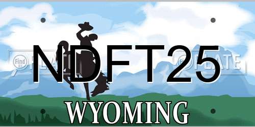 NDFT25 Wyoming License Plate