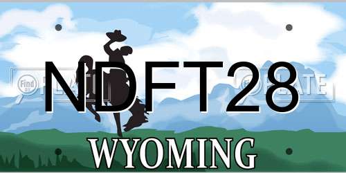 NDFT28 Wyoming License Plate