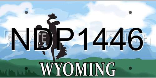 NDP1446 Wyoming License Plate