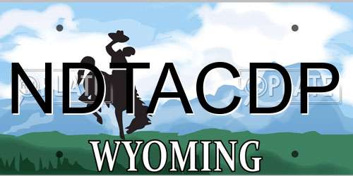 NDTACDP Wyoming License Plate